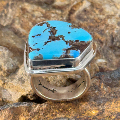 Golden Hill Turquoise Ring by Tommy Jackson - size 13