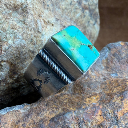 Royston Turquoise Sterling Silver Ring by Ray Bennett - Size 11