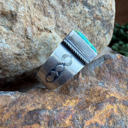 Royston Turquoise Sterling Silver Ring by Ray Bennett - Size 11