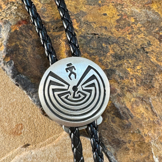 Sterling Silver "Man in the Maze" Bolo Tie