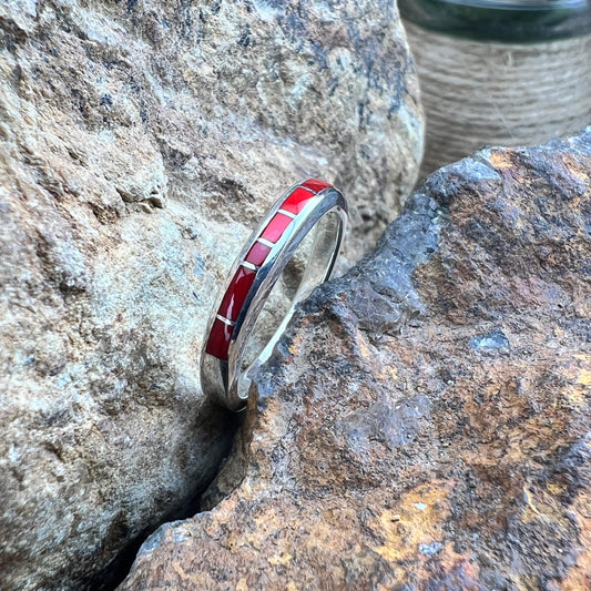 David Rosales Rosarita Inlaid Sterling Silver Ring