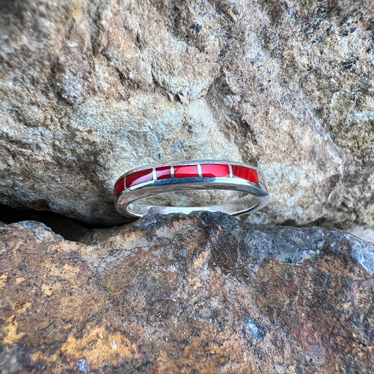 David Rosales Rosarita Inlaid Sterling Silver Ring