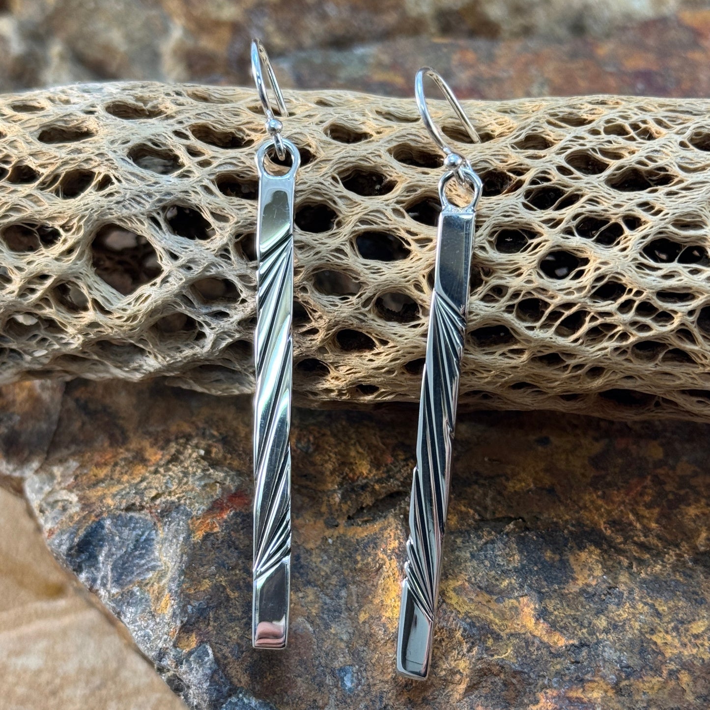 Sterling Silver Dangle Earrings by Artie Yellowhorse