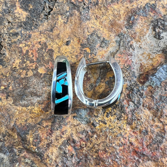 David Rosales Shadow Peak Sterling Silver Earrings Huggie