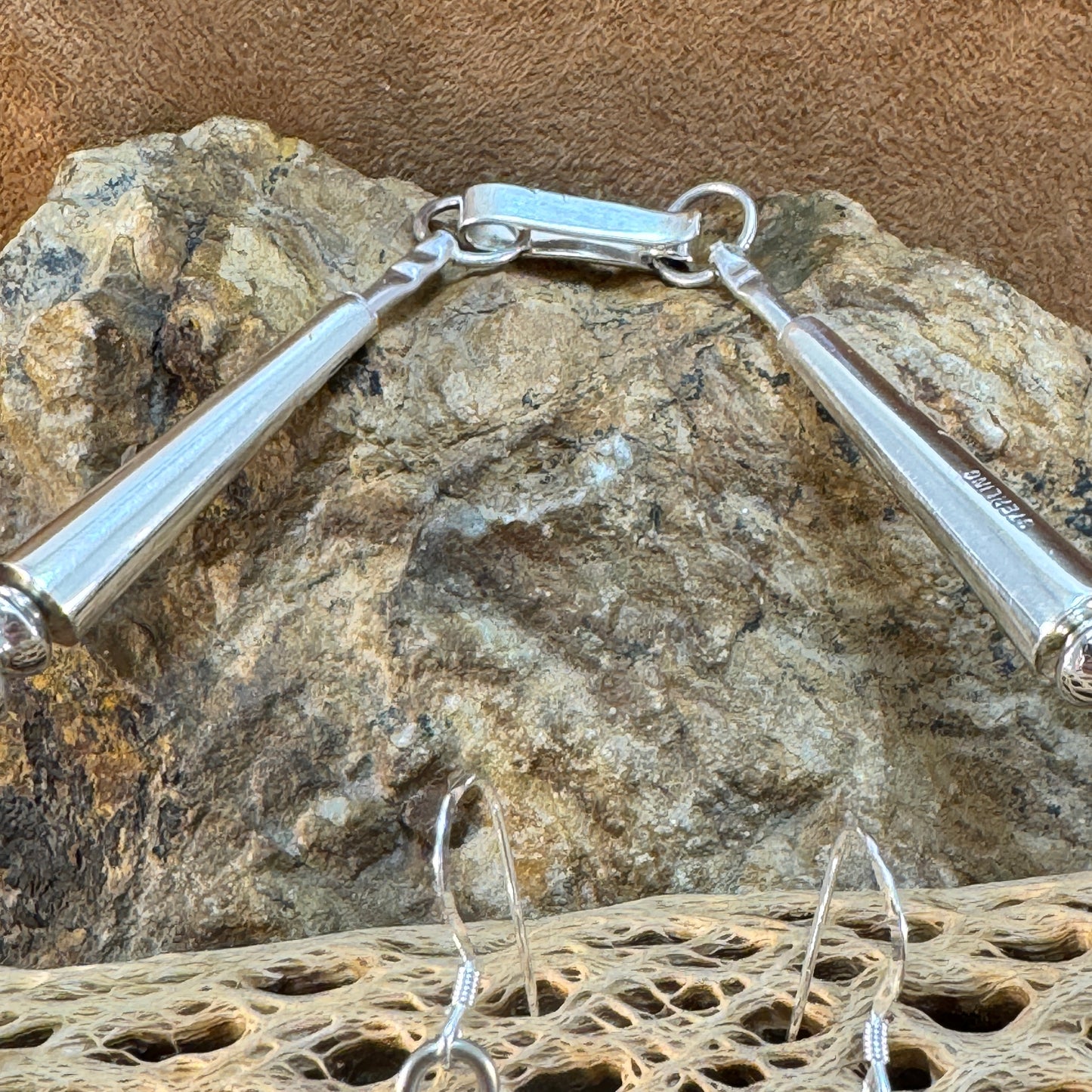 Stunning Polished Sterling Sliver necklace by Navajo artist Jack Tom