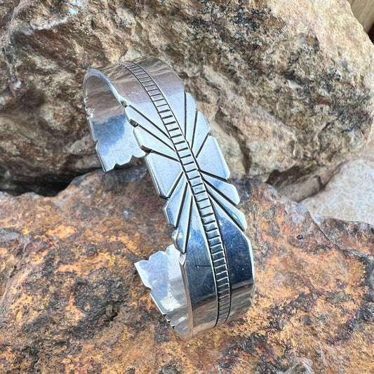 Vintage Sterling Silver Cuff Bracelet by Derrick Cadman - Estate