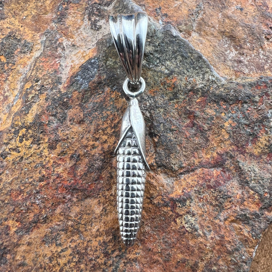Vintage Sterling Silver Corn Pendant by Ray Tracey - Estate