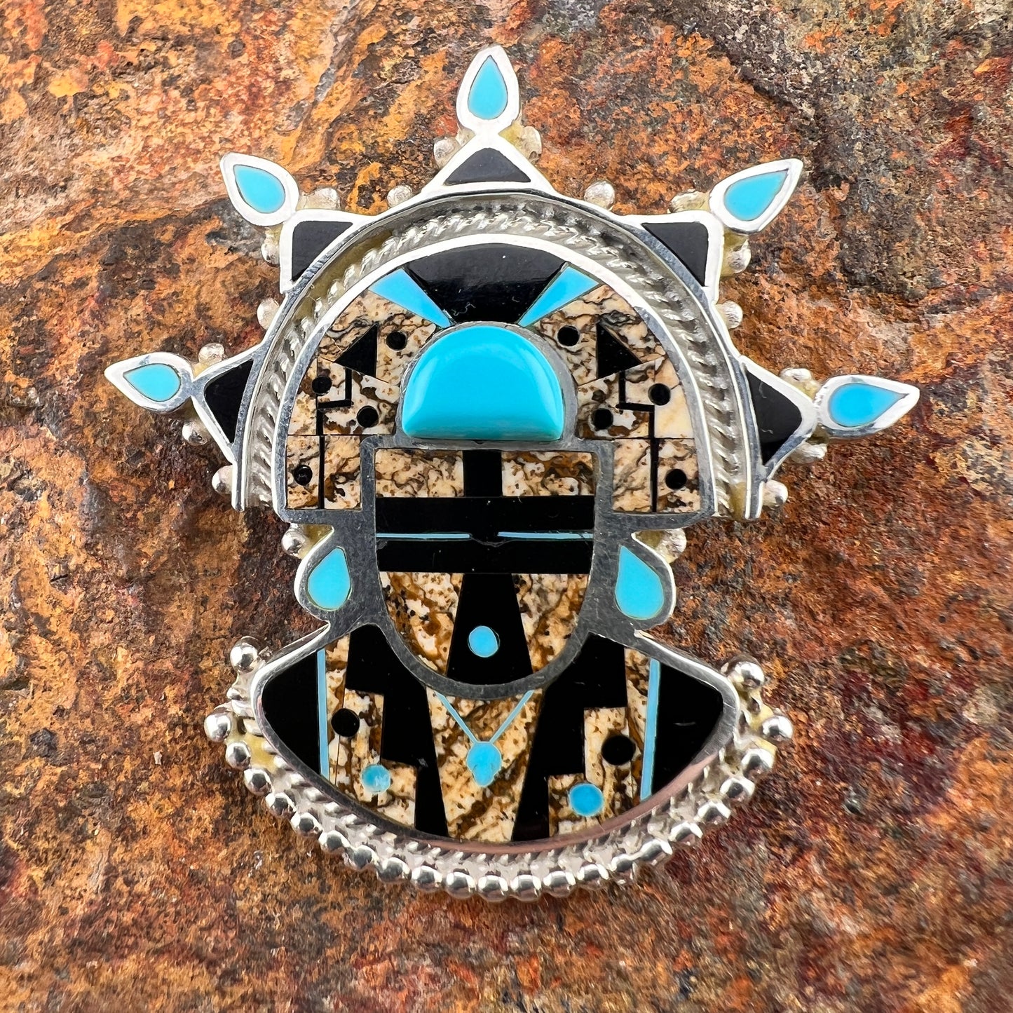 Vintage David Rosales Kachina Pendant/Brooch - Estate