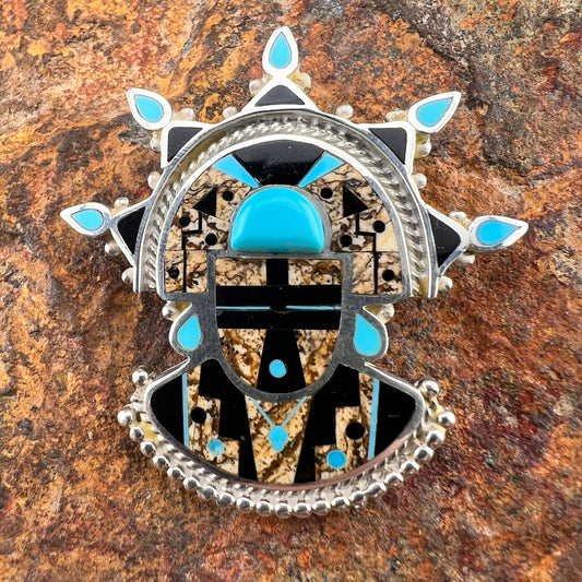 Vintage David Rosales Kachina Pendant/Brooch - Estate