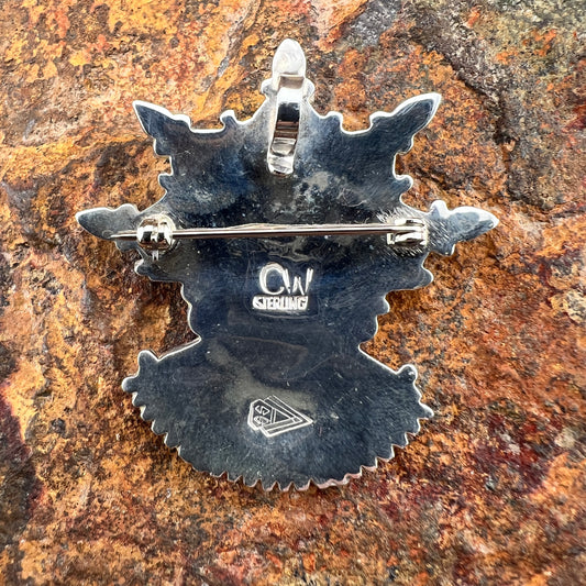 Vintage David Rosales Kachina Pendant/Brooch - Estate