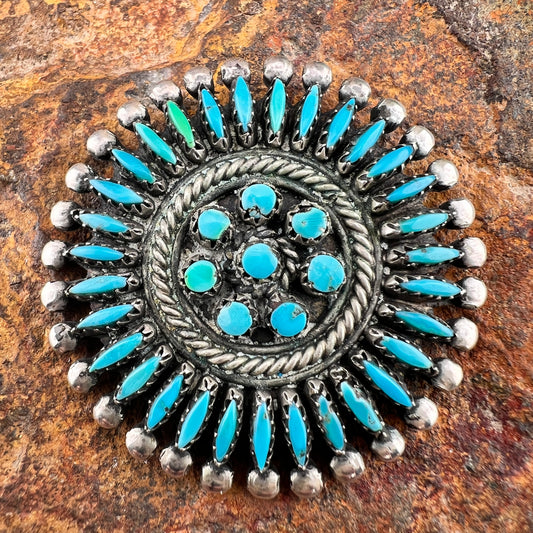 Vintage Zuni Needlepoint Brooch - Estate