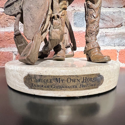 I Saddle My Own  Horse by Deborah Copenhaver Fellows, Sculptor