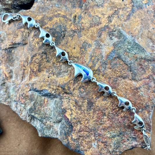 Vintage Ray Tracey Sterling Silver Bear Bracelet - Estate