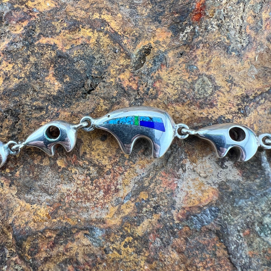 Vintage Ray Tracey Sterling Silver Bear Bracelet - Estate