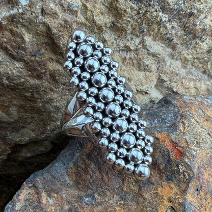 Sterling Silver 7 Row Dot Ring by Artie Yellowhorse