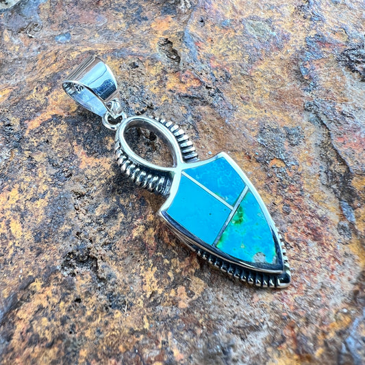 David Rosales Sonoran Gold Turquoise Pendant