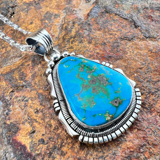 Sonoran Gold Turquoise Pendant by Wil Denetdale
