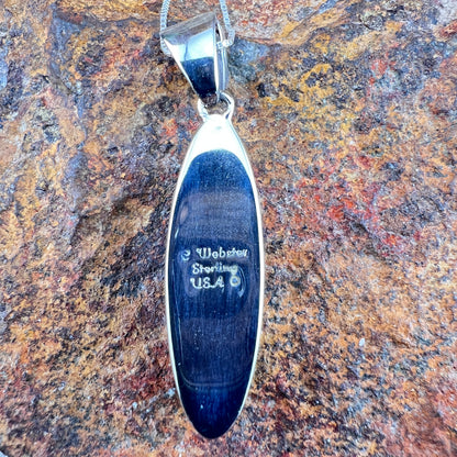 Number 8 Turquoise Pendant by Cathy Webster