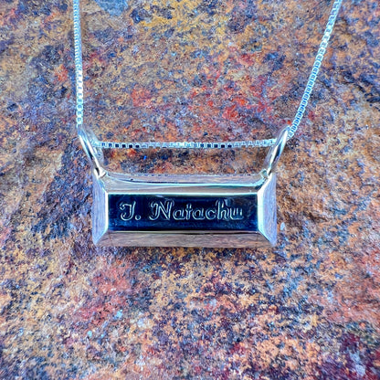 Kingman Turquoise Sterling Silver Pendant by Troy Natachu