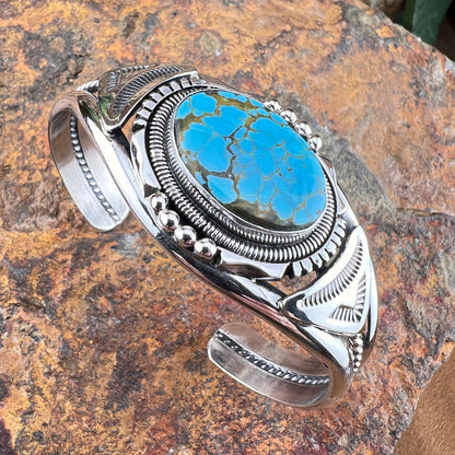 Number 8 Turquoise Bracelet by Wil Denetdale