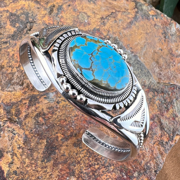 Number 8 Turquoise Bracelet by Wil Denetdale