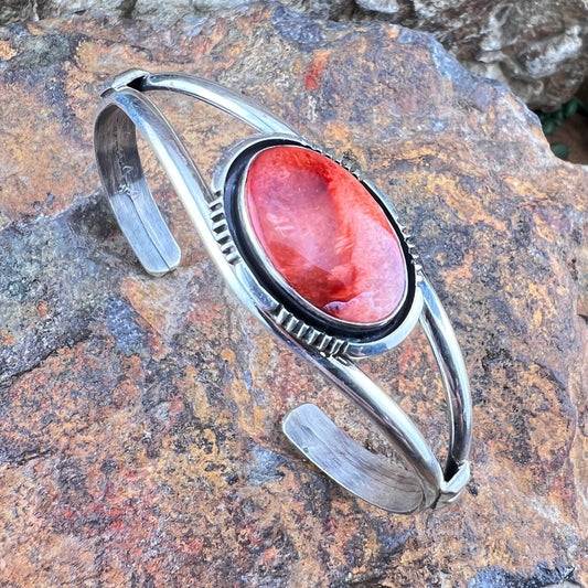 Red Spiny Oyster Bracelet by Wil Denetdale