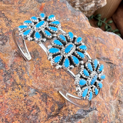 Kingman Turquoise Cluster Bracelet by Elton James