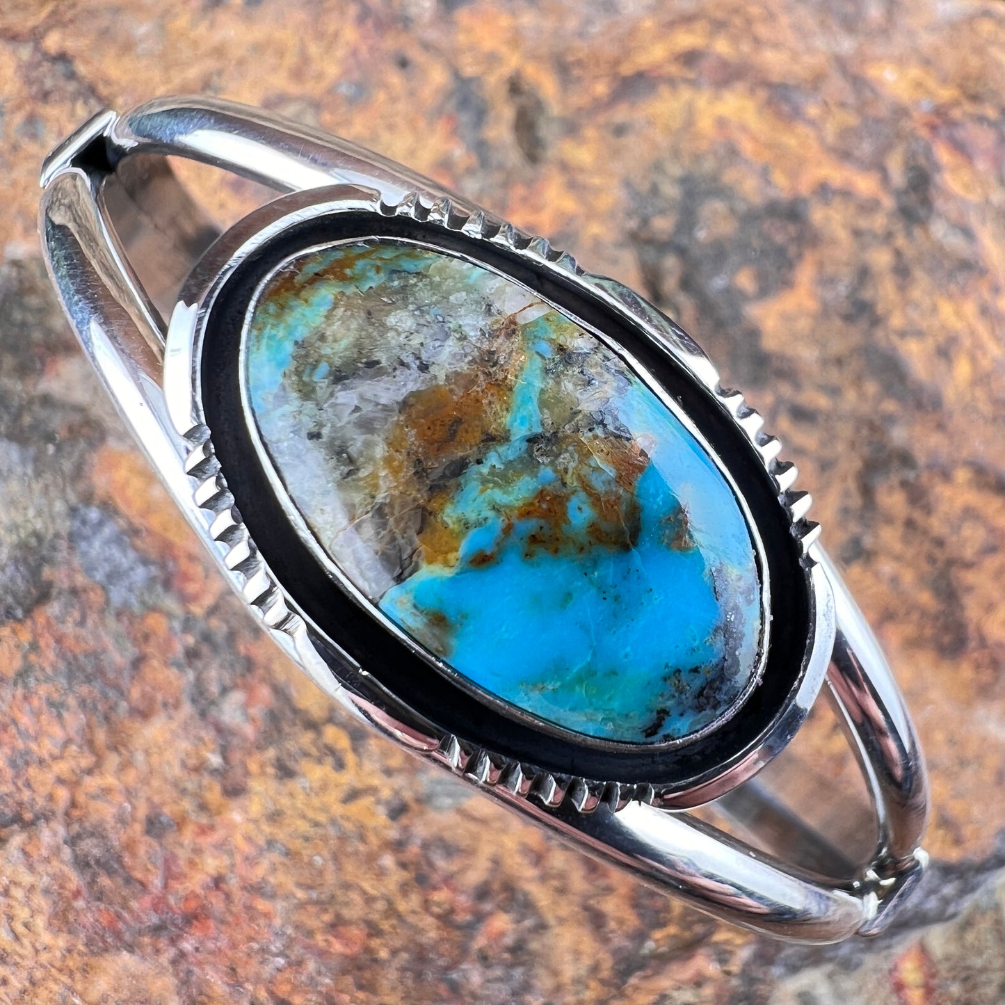 Sonoran Gold Turquoise Bracelet by Wil Denetdale