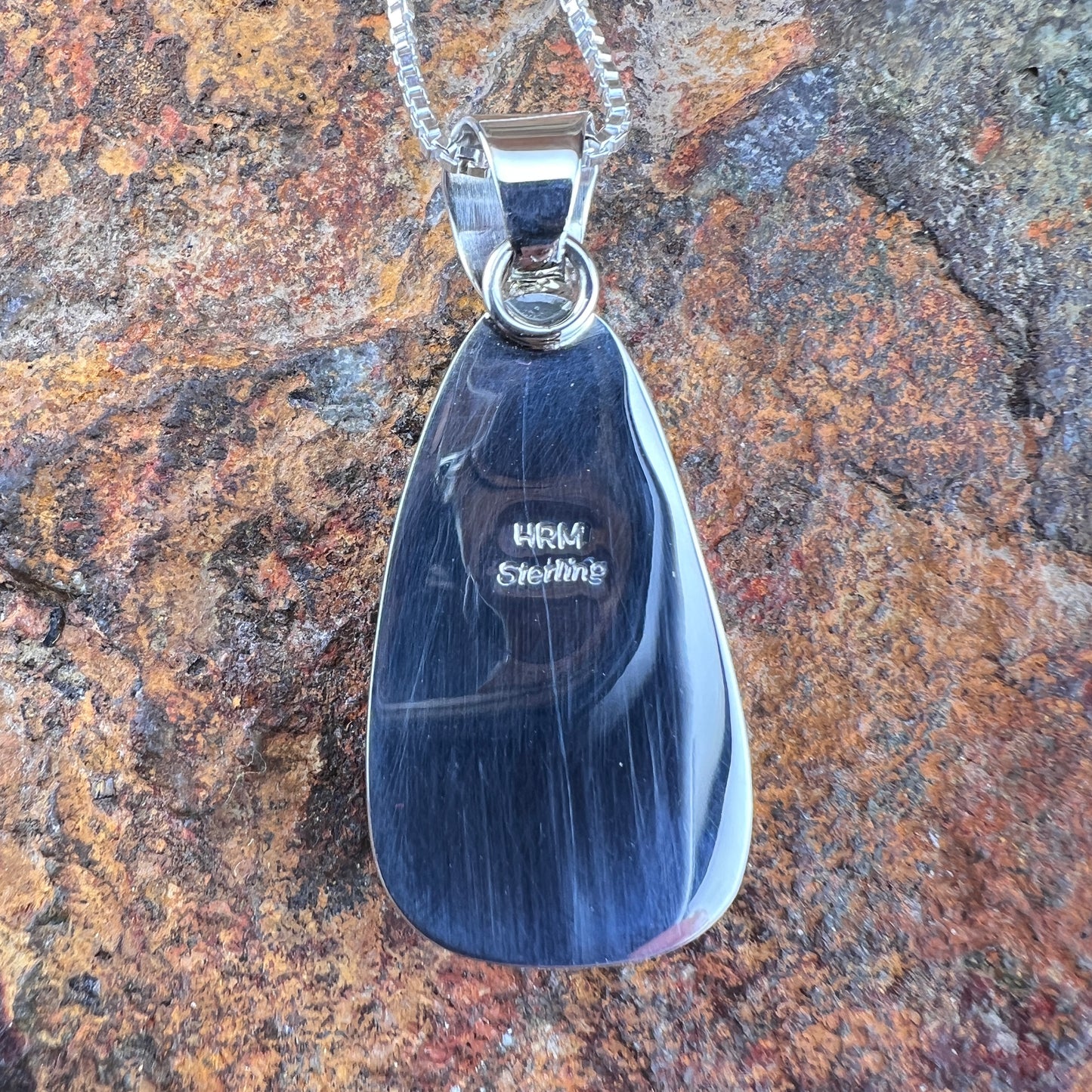 Royston Ribbon Turquoise Pendant by Henry Mariano