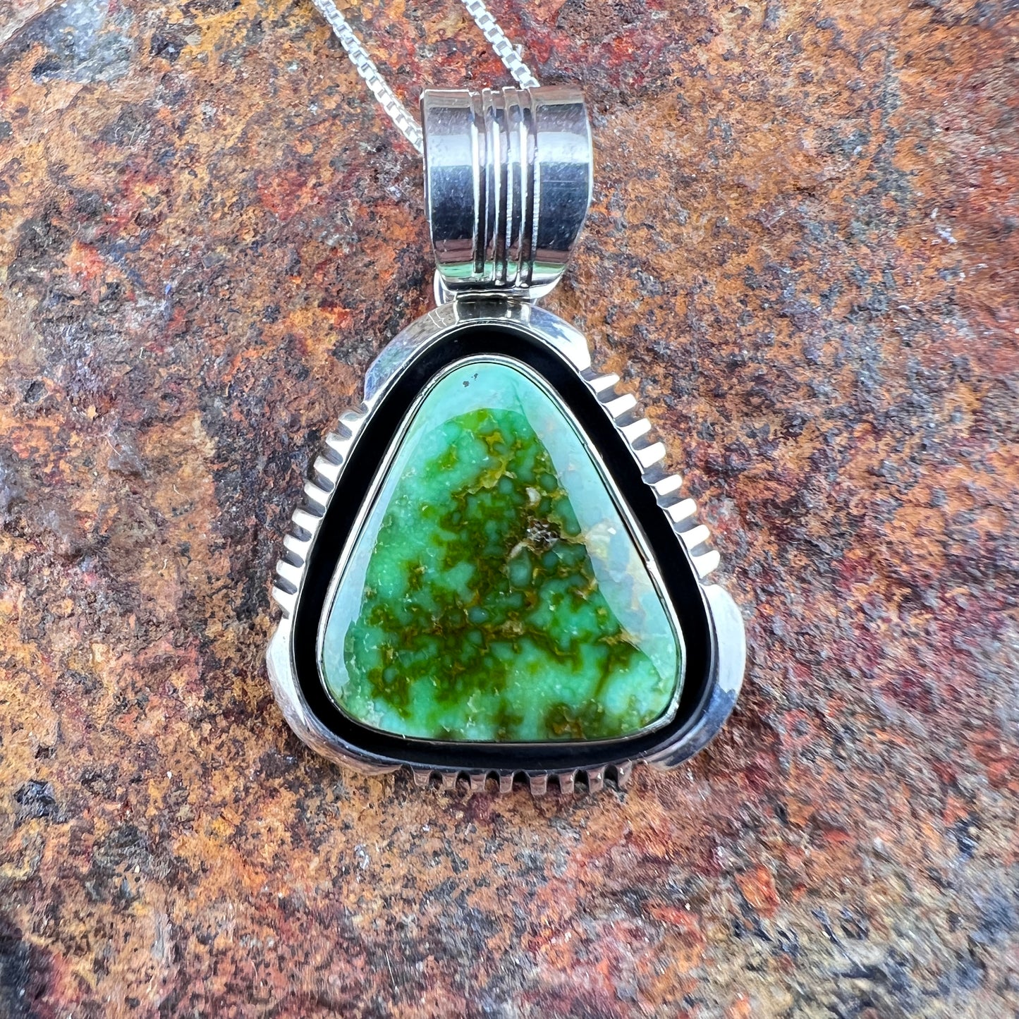 Sonoran Gold Turquoise Pendant by Wil Denetdale