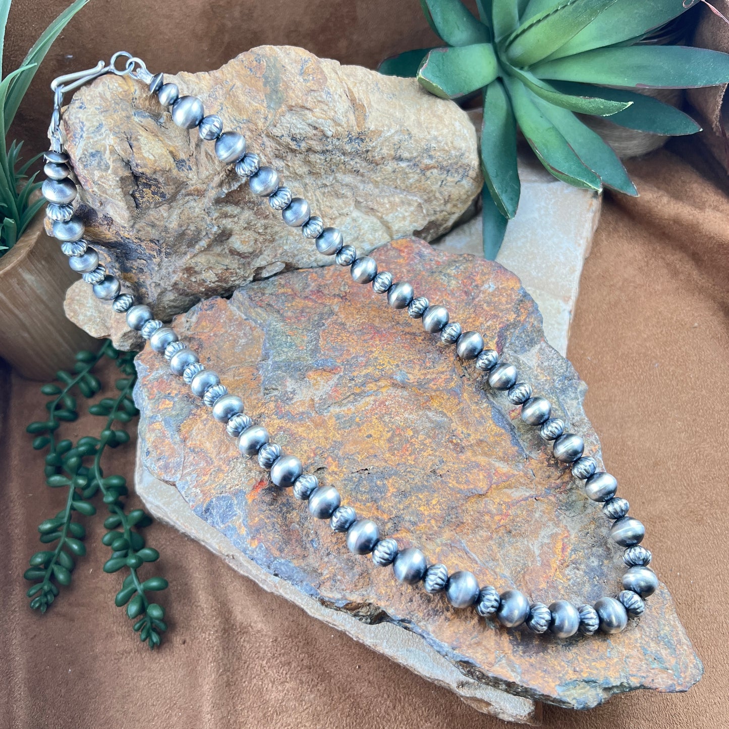24"  Navajo Pearl Necklace by Preston Haley