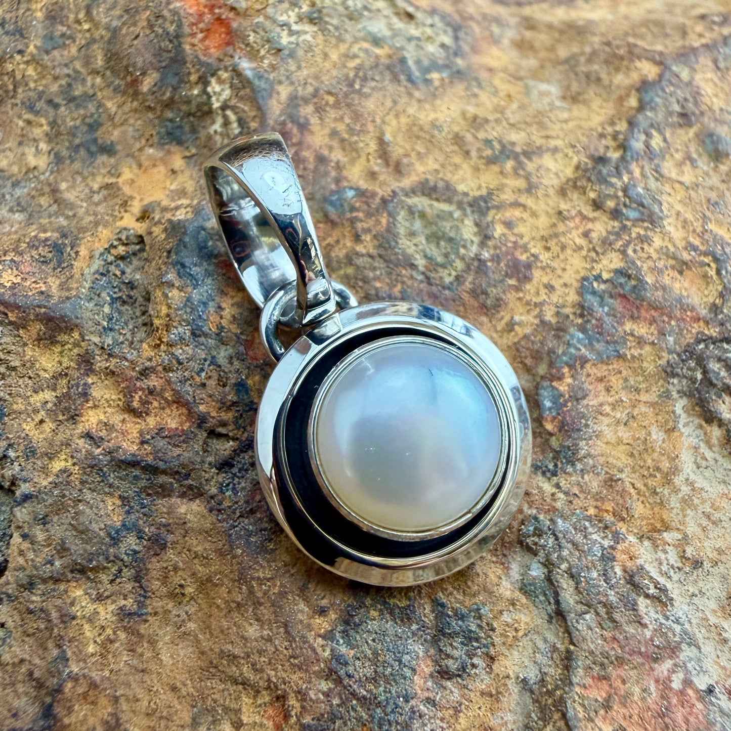 Sterling Silver Fresh Water Pearl Pendant by Artie Yellowhorse