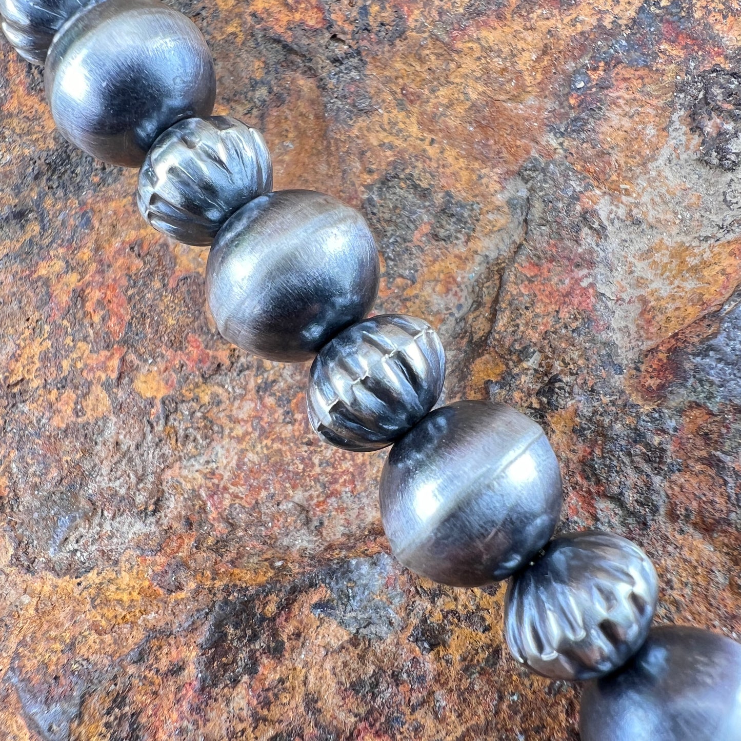 24"  Navajo Pearl Necklace by Preston Haley