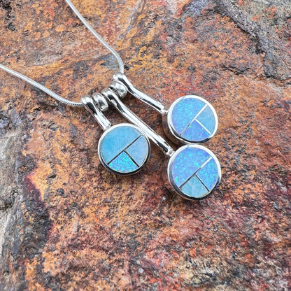 David Rosales Amazing Light Inlaid Sterling Silver Necklace
