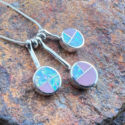 David Rosales Make Me Blush Inlaid Sterling Silver Necklace