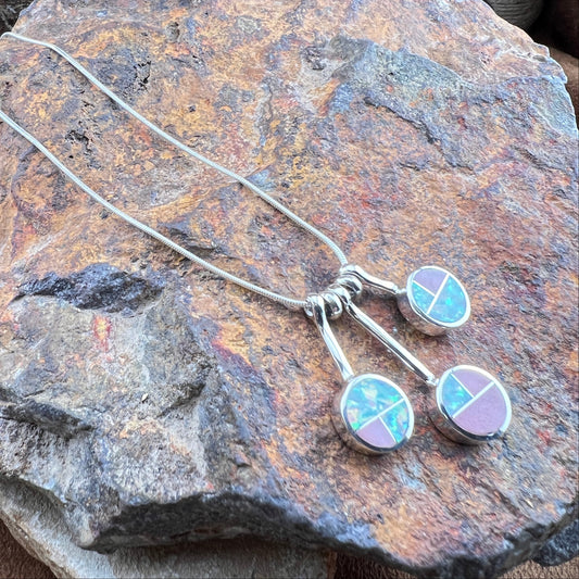 David Rosales Make Me Blush Inlaid Sterling Silver Necklace