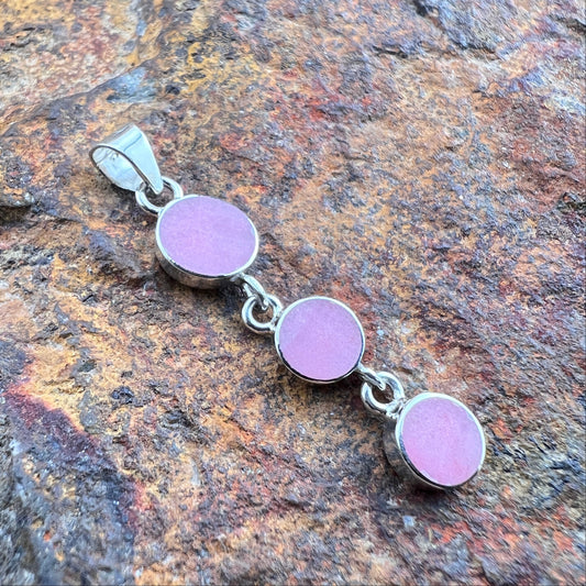 David Rosales Make Me Blush Triple Drop Sterling Silver Pendant