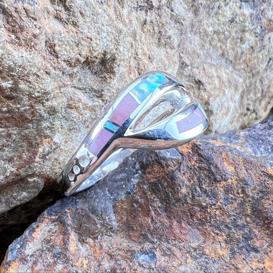 David Rosales Make Me Blush Inlaid Sterling Silver Ring
