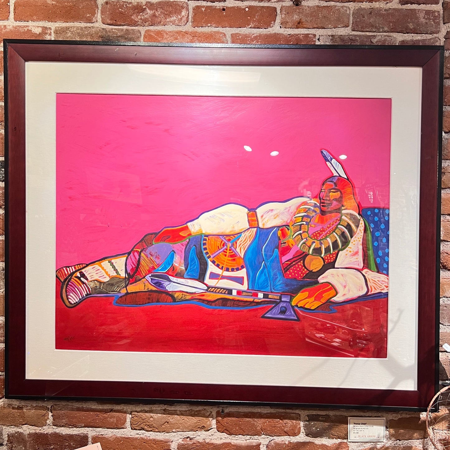 'Ponca Chief' hand-signed serigraph by John Nieto - Estate