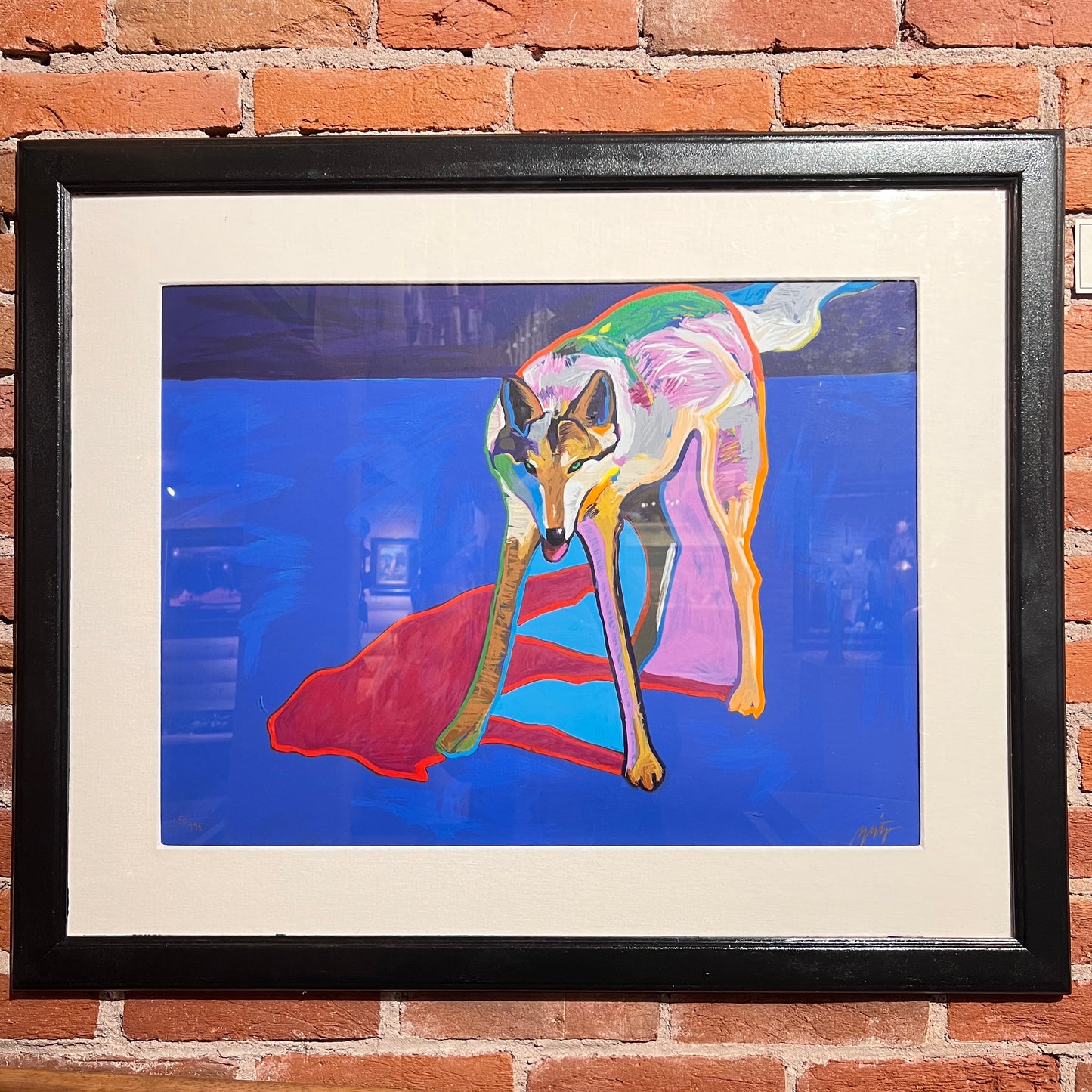 'Wolf Medicine #2' hand-signed serigraph by John Nieto - Estate