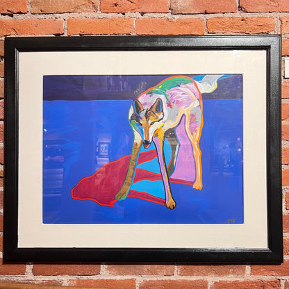'Wolf Medicine #2' hand-signed serigraph by John Nieto - Estate