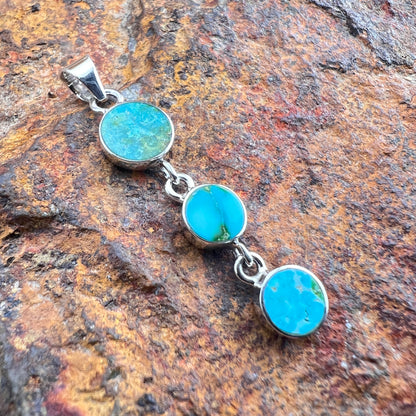 David Rosales Sonoran Gold Triple Drop Sterling Silver Pendant