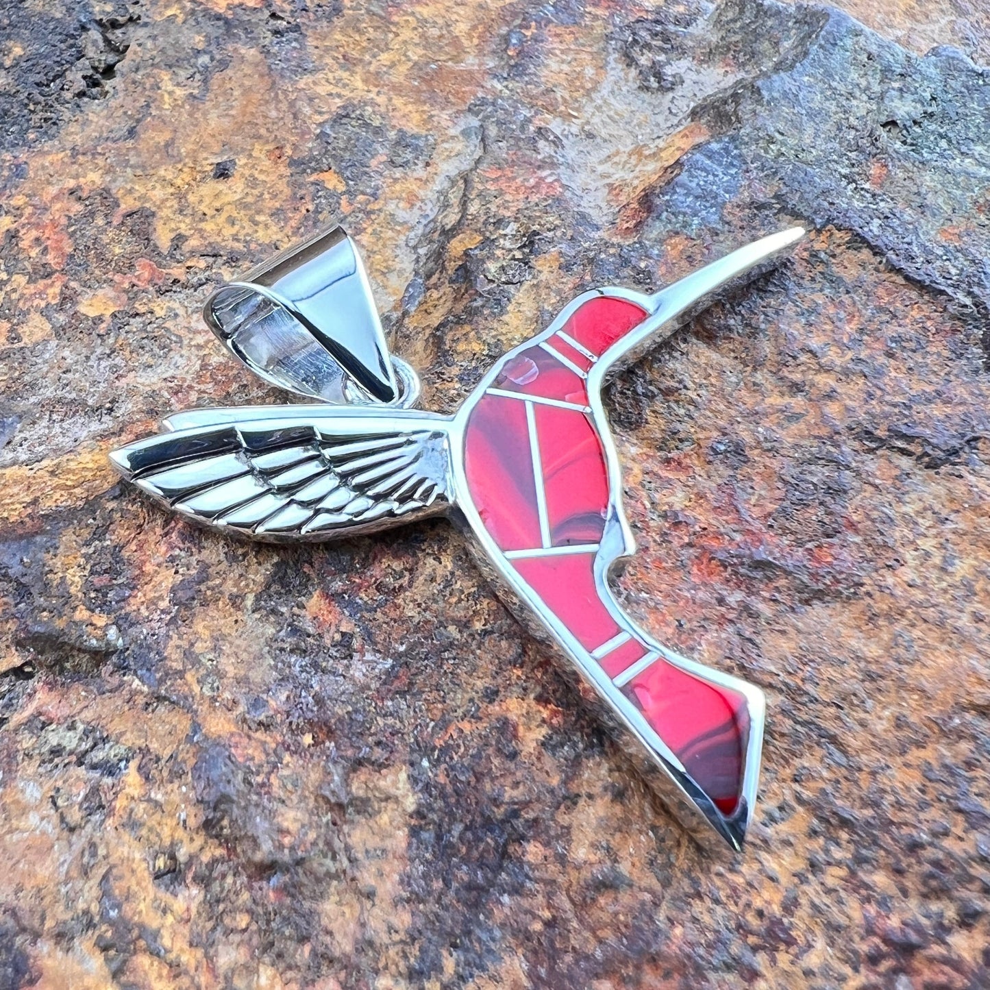 David Rosales Rosarita Sterling Silver Pendant Hummingbird