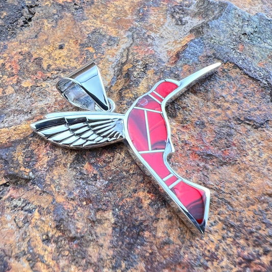 David Rosales Rosarita Sterling Silver Pendant Hummingbird
