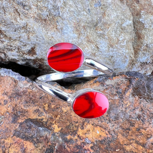David Rosales Rosarita Double Stone Sterling Silver Ring