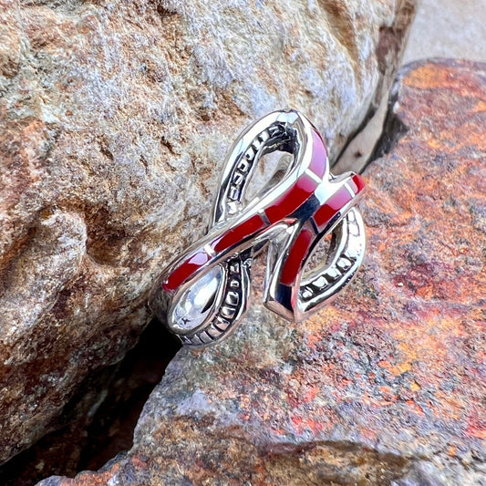 David Rosales Rosarita Inlaid Sterling Silver Ring