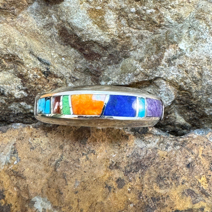 David Rosales Indian Summer Inlaid Sterling Silver Ring