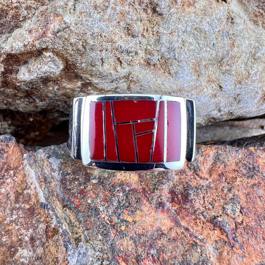David Rosales Rosarita Inlaid Sterling Silver Ring