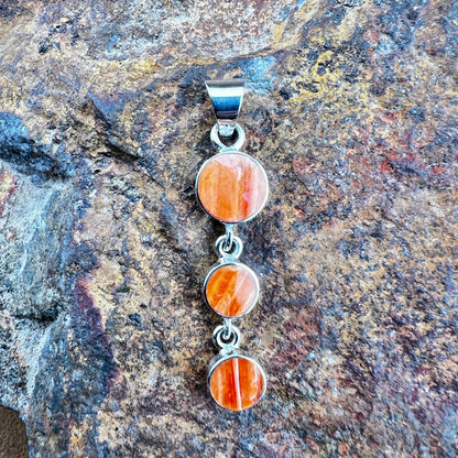 David Rosales Desert Fire Collection Triple Drop Sterling Silver Pendant
