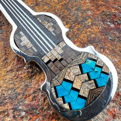 David Rosales Iron Spirit Sterling Silver Pendant Violin